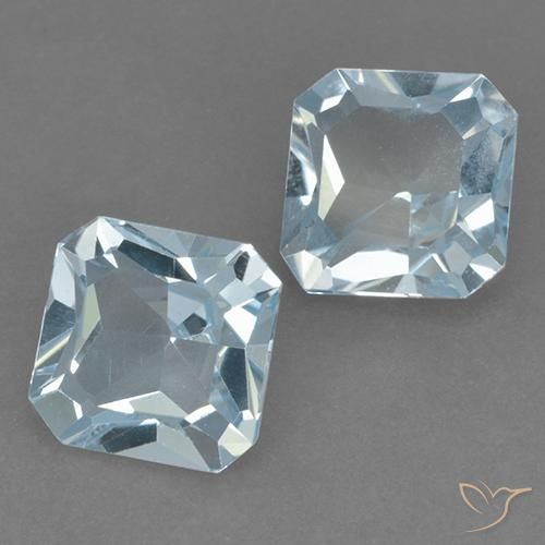 Pedras preciosas de Topázio Céu azul natural de 5.52 ct, Corte Octógono / Esmeralda, VVS-VS