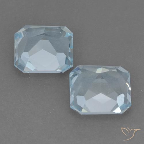 Pedras preciosas de Topázio Céu azul natural de 5.52 ct, Corte Octógono / Esmeralda, VVS-VS
