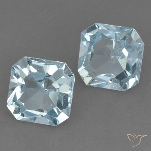 Pedras preciosas de Topázio Céu azul natural de 6.17 ct, Corte Octógono / Esmeralda, VVS-VS