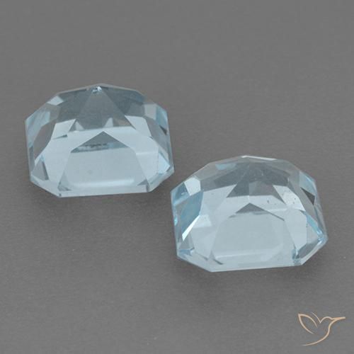 Pedras preciosas de Topázio Céu azul natural de 6.17 ct, Corte Octógono / Esmeralda, VVS-VS