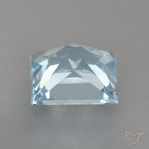 Topázio azul natural 2,89ct, quadrado, VVS-VS