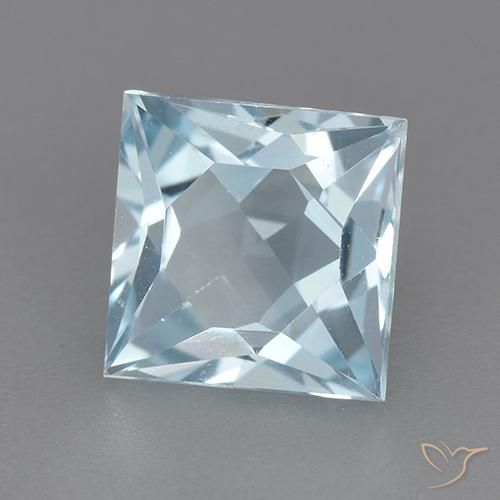 Topázio Céu azul Natural 2.81ct, Quadrado, VVS-VS