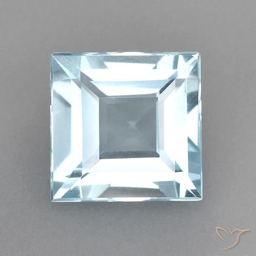 Topázio Céu azul Natural 2.55ct, Quadrado, VVS