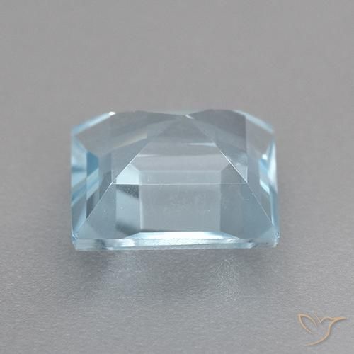 Topázio Céu azul Natural 2.55ct, Quadrado, VVS