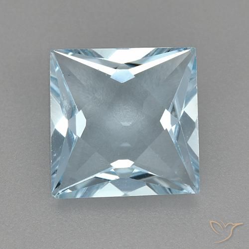 2.79ct Natural Céu azul Topázio, Quadrado, VVS