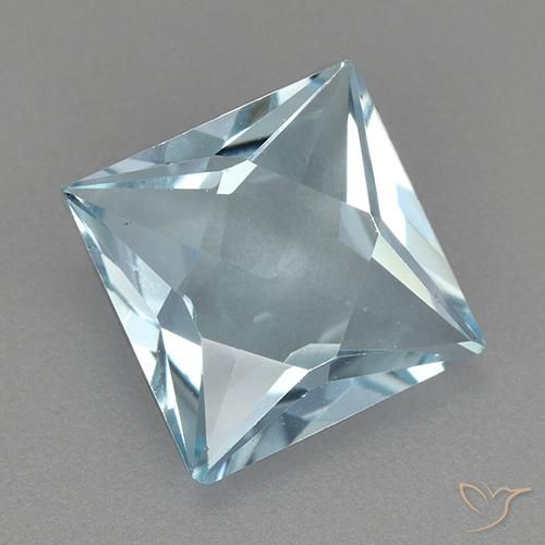 Topázio Céu azul Natural 2.79ct, Quadrado, VVS