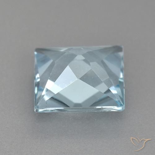 Topázio Céu azul Natural 2.79ct, Quadrado, VVS