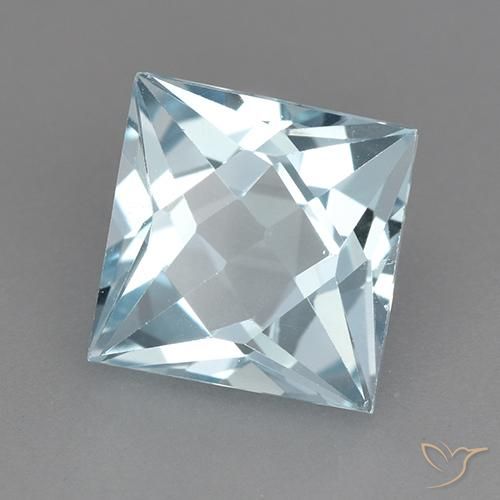 Topázio Céu azul Natural 3.23ct, Quadrado, VVS