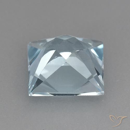Topázio Céu azul Natural 3.23ct, Quadrado, VVS