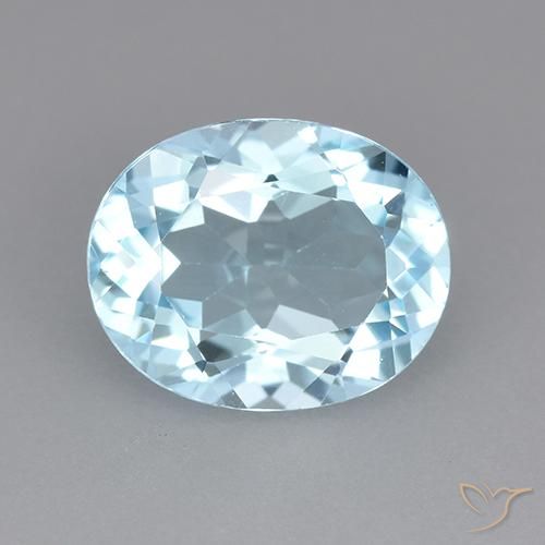 Topázio Céu azul Natural 3.12ct, Corte Oval, VVS