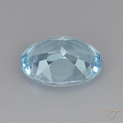 Topázio Céu azul Natural 3.12ct, Corte Oval, VVS