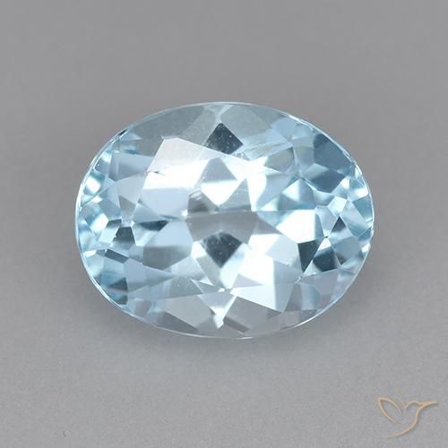 3.44ct Natural Céu azul Topázio, oval, VVS-VS
