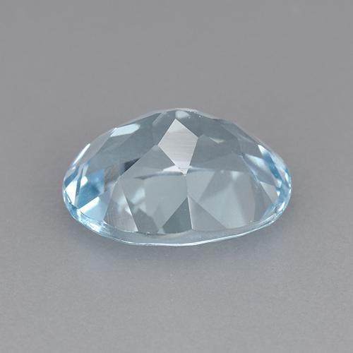 Topázio azul natural 3,19ct, corte oval, VVS