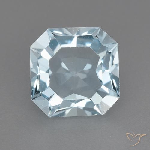 Topázio Céu azul Natural 3.13ct, Corte Esmeralda, VVS