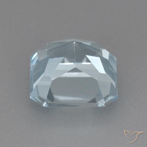 Topázio Céu azul Natural 3.22ct, Corte Octógono / Esmeralda, VVS