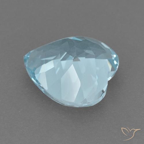 Topázio Céu azul Natural 3.98ct, Coração, VVS-VS