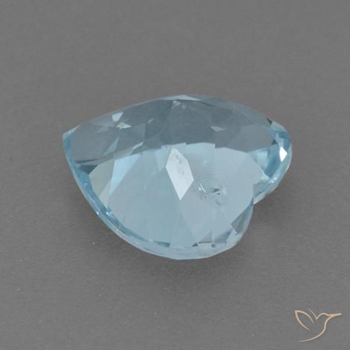 Topázio Céu azul Natural 4.47ct, Coração, VVS-VS
