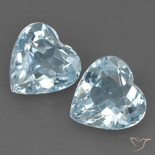 8.85ctw Natural Céu azul Topázio, Coração, VVS-VS