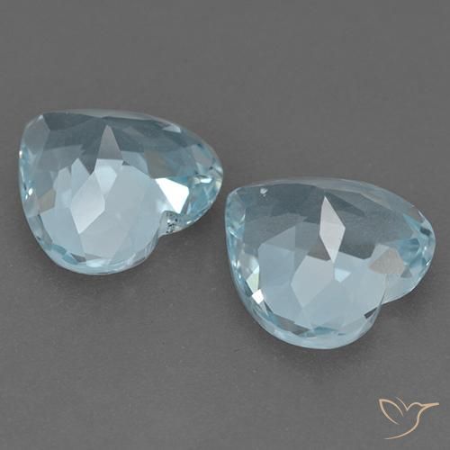 Pedras preciosas de Topázio Céu azul natural de 8.85 ct, Coração, VVS-VS