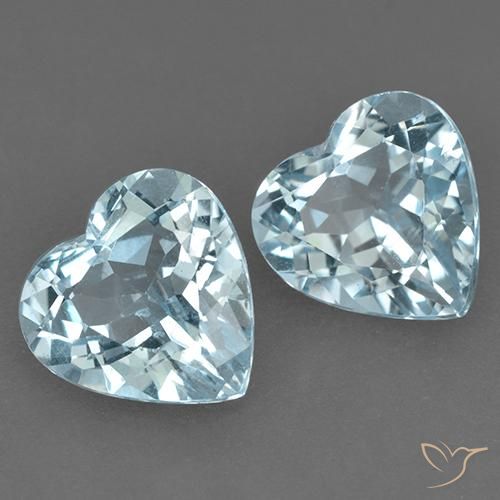 Pedras preciosas de Topázio Céu azul natural de 8.26 ct, Coração, VVS-VS