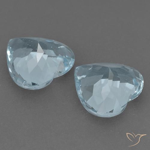 Pedras preciosas de Topázio Céu azul natural de 8.26 ct, Coração, VVS-VS
