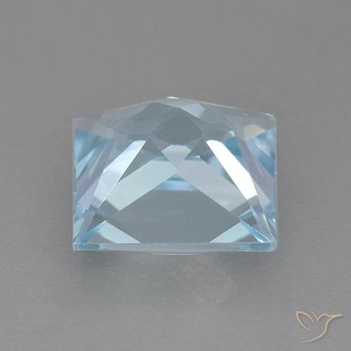 Topázio Céu azul Natural 3.25ct, Quadrado, VVS-VS