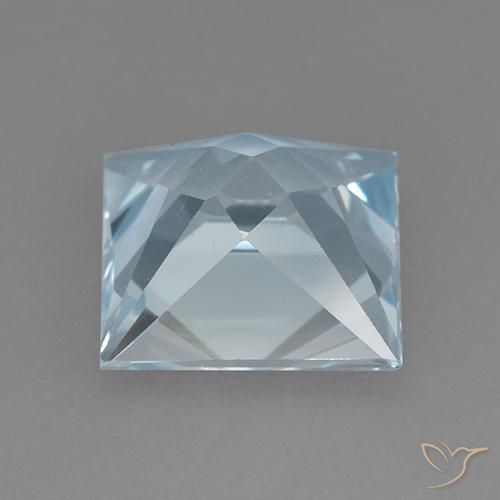 Topázio Céu azul Natural 3.32ct, Quadrado, VVS