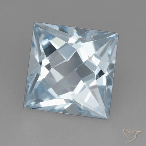 Topázio Céu azul Natural 3.25ct, Quadrado, VVS-VS