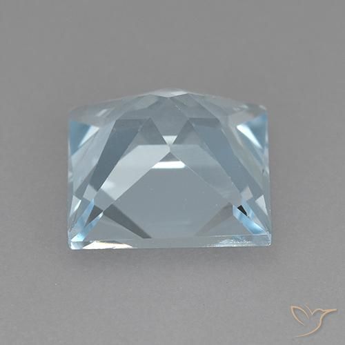 Topázio Céu azul Natural 3.25ct, Quadrado, VVS-VS