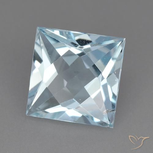 Topázio Céu azul Natural 2.76ct, Quadrado, VVS-VS