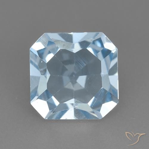 2.73ct Natural Céu azul Topázio, Corte Esmeralda, VVS