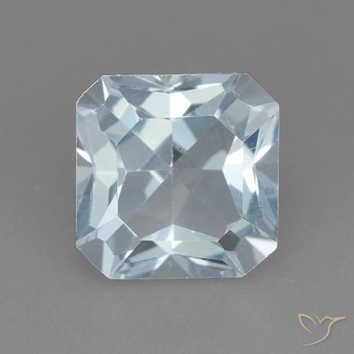 3.10ct Natural Céu azul Topázio, Corte Esmeralda, VVS