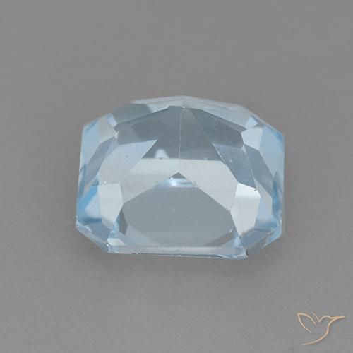 Topázio Céu azul Natural 3.09ct, Corte Octógono / Esmeralda, VVS-VS