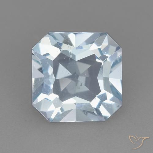 2.86ct Natural Céu azul Topázio, Corte Esmeralda, VVS-VS