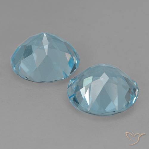 Pedras preciosas de Topázio Céu azul natural de 4.51 ct, Redondo, VS