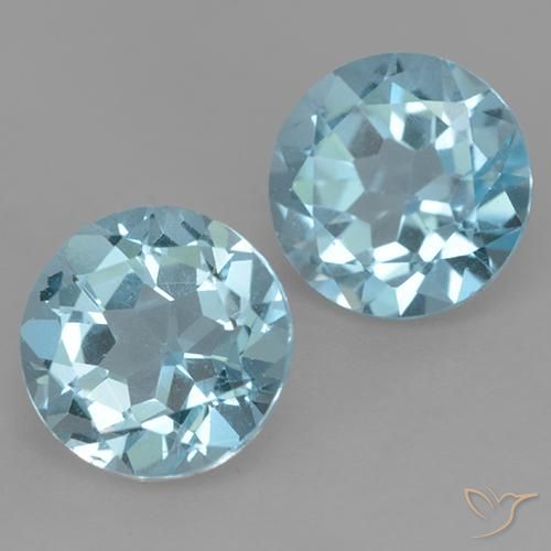 Pedras preciosas de Topázio Azul Suíço natural de 4.98 ct, Redondo, VS