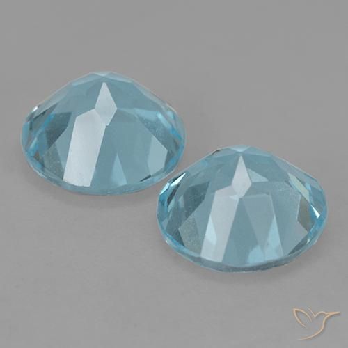 Pedras preciosas de Topázio Azul Suíço natural de 4.98 ct, Redondo, VS