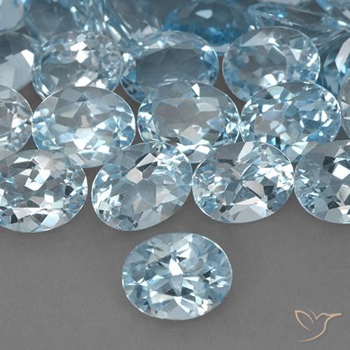 2.31ct Natural Céu azul Topázio, oval, VVS-VS