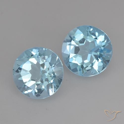 Pedras preciosas de Topázio Céu azul natural de 4.75 ct, Redondo, VS