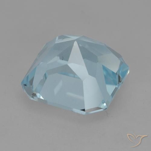 Topázio Céu azul Natural 4.41ct, Corte Octógono / Esmeralda, VVS-VS