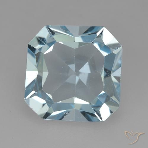 4.18ct Natural Céu azul Topázio, Corte Esmeralda, VVS-VS