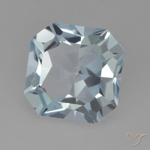 Topázio Céu azul Natural 4.26ct, Corte Octógono / Esmeralda, VVS