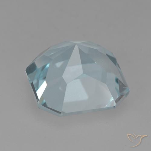 Topázio Céu azul Natural 4.26ct, Corte Octógono / Esmeralda, VVS