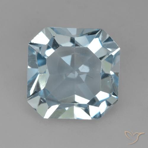 3.88ct Natural Céu azul Topázio, Corte Esmeralda, VVS-VS