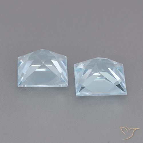 Pedras preciosas de Topázio Céu azul natural de 3.98 ct, Quadrado, VVS