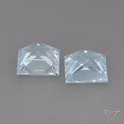 Pedras preciosas de Topázio Céu azul natural de 4.16 ct, Quadrado, VVS-VS