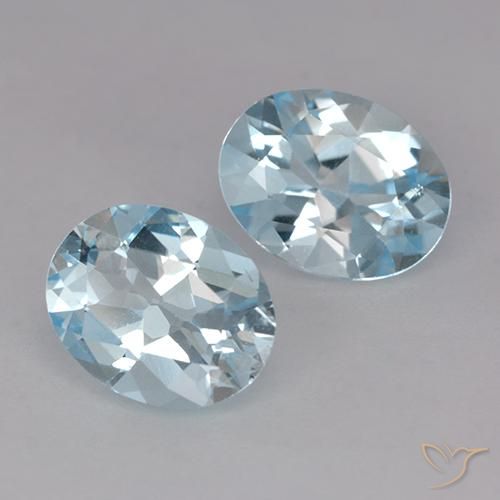 Pedras preciosas de Topázio Céu azul natural de 4.06 ct, oval, VVS-VS