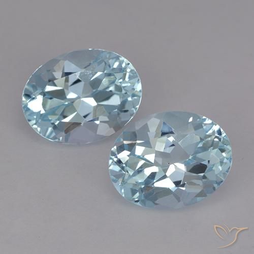 4.96ctw Natural Céu azul Topázio, oval, VVS