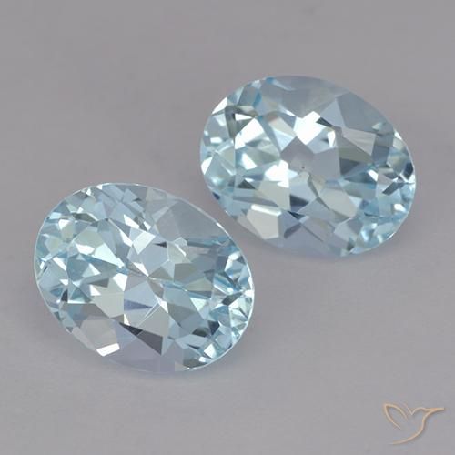 Pedras preciosas de Topázio Céu azul natural de 4.96 ct, oval, VVS