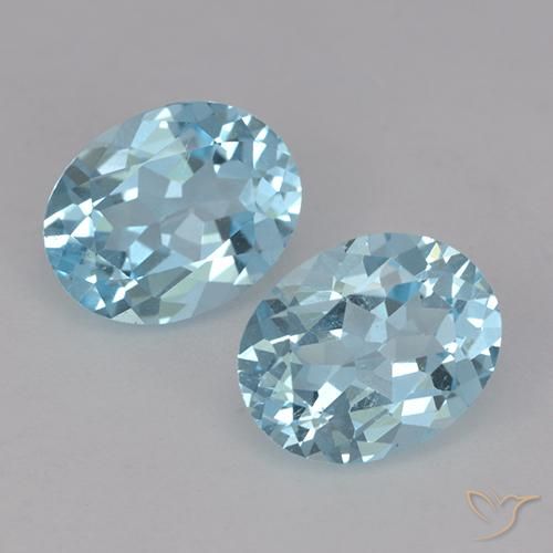 4.73ctw Natural Céu azul Topázio, oval, VVS-VS